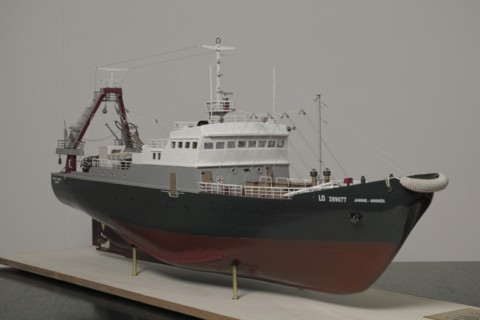 Maquette chalutier Jeanine Andrée