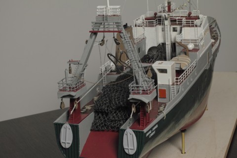 Maquette chalutier Jeanine Andrée