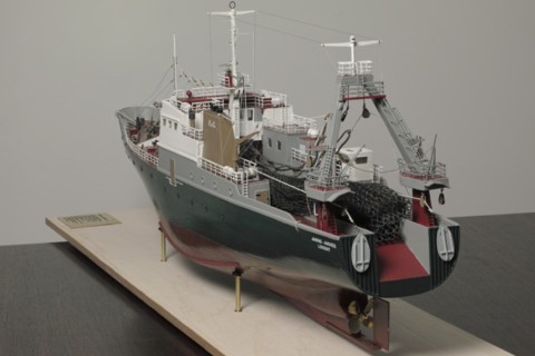 Maquette chalutier Jeanine Andrée