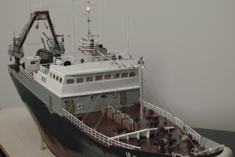 Maquette chalutier Jeanine Andrée