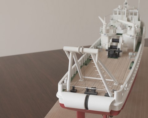 Maquette du Silver Fish, navire de support pour les plate-formes pétrolières