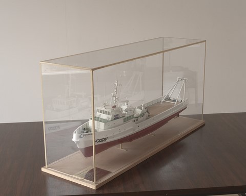 Maquette du Silver Fish, navire de support pour les plate-formes pétrolières