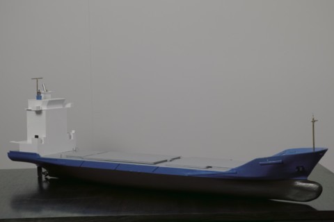 Porte-conteneur Bleu-Gris