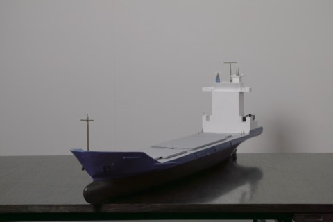 Porte-conteneur Bleu-Gris