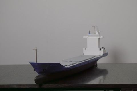 Porte-conteneur Bleu-Gris